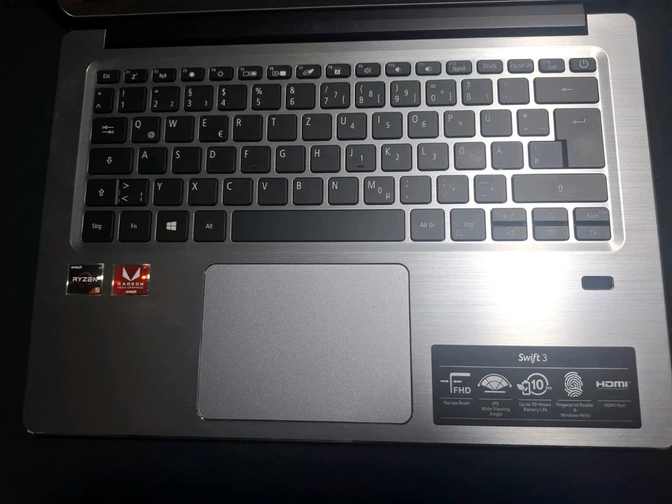 Acer Swift 3 SF314-41-R8HZ + Original Netzteil + Tasche & Maus von Fujitsu - Bild 4 von 4