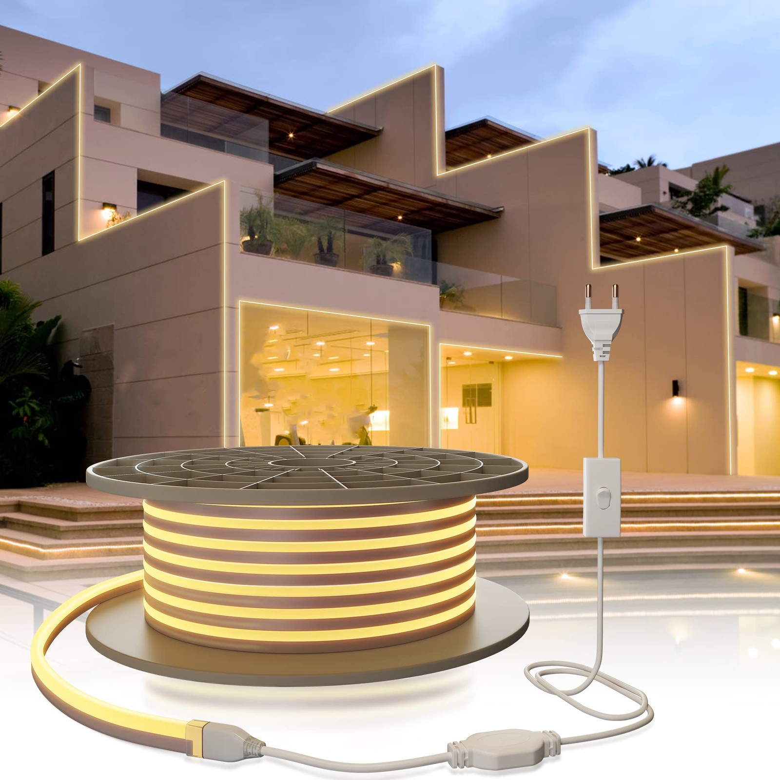 Ruban LED 220V haute densité 120 LED/M pour corniche et design moderne