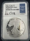 PF70 UCam 2021-W American Silver Eagle Landing T-2 Moy Signed NGC