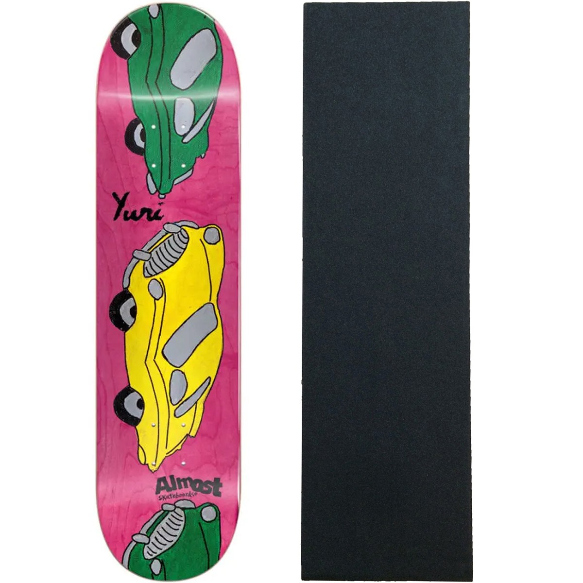 Almost Skateboard Deck Yuri Cars Impact Light 8.375" x 31.8" with Grip