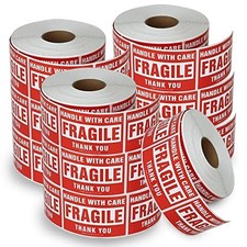 10 Rolls 2x3 Inch Fragile Stickers for Shipping Moving Labels
