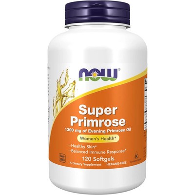 NOW Foods Super Primrose 1300mg+GLA(Gamma-Linolenic Acid),120Softgels