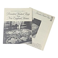 Primitive Hooked Rugs from New England Homes | 10 Designs 1966 Woman's Day Rare!