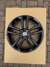VW GOLF MK7 GTD NOGARO 18” ALLOY WHEEL REFURBISHED GLOSS BLACK 5G0601025AQ