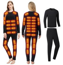 Heated Thermal Underwear for Men Women USB Charge 42 Zone Intelligent heated ...