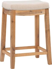 Home Décor Kingston Acacia Counter Stool, Brown