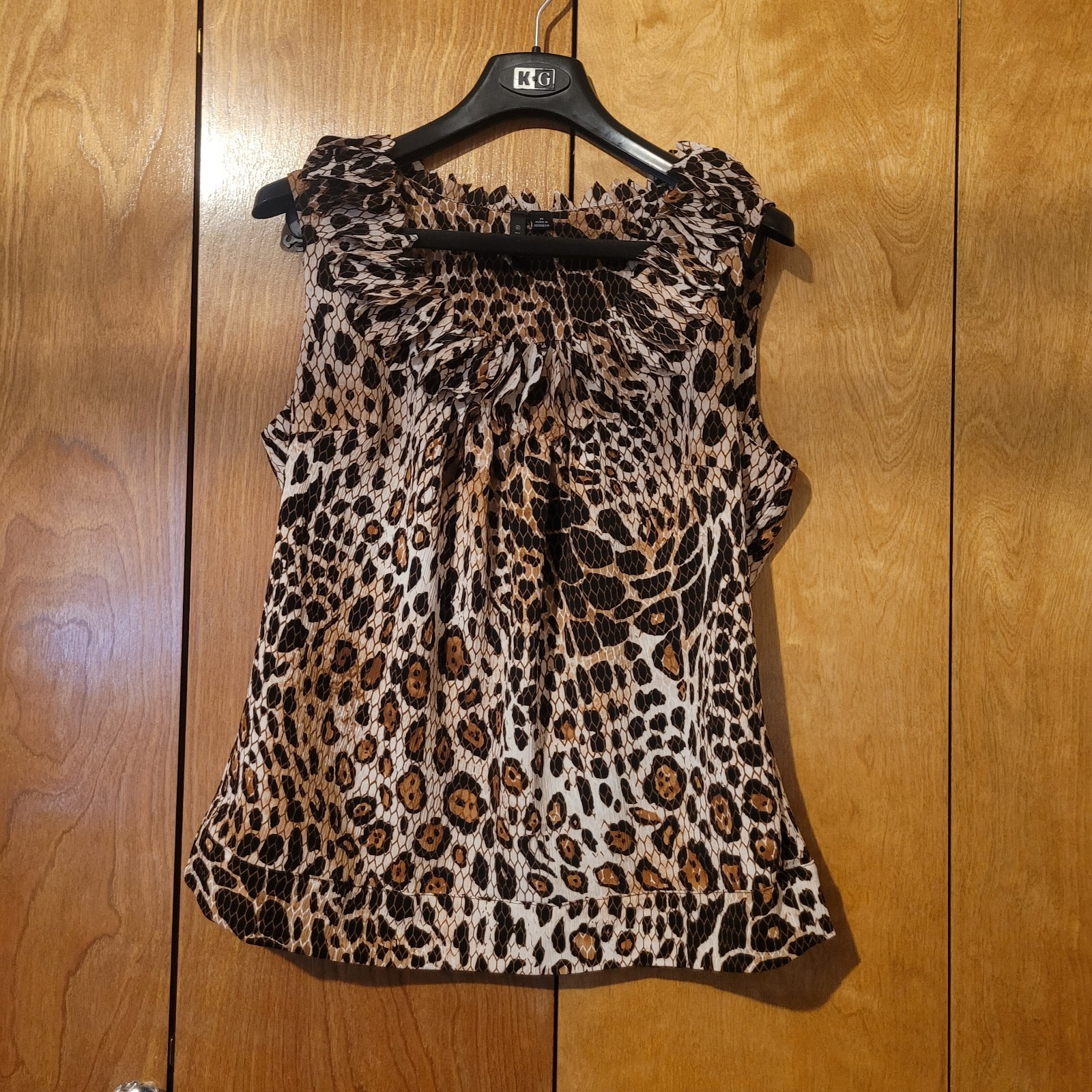 Sioni Python Snake Print Blouse  Unique Curled Te… - image 9