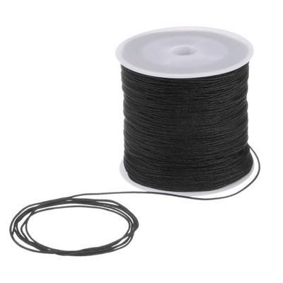 1mm Nylon String Cord 109 für Jewelry Making Braided Necklaces Black