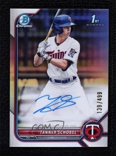 2022 Bowman Draft Chrome Pick Refractor /499 Tanner Schobel #CDA-TSL Auto 09pe