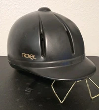 Troxel Legacy Gold Horse Riding Helmet Black Size Large 2001 Safety Vintage