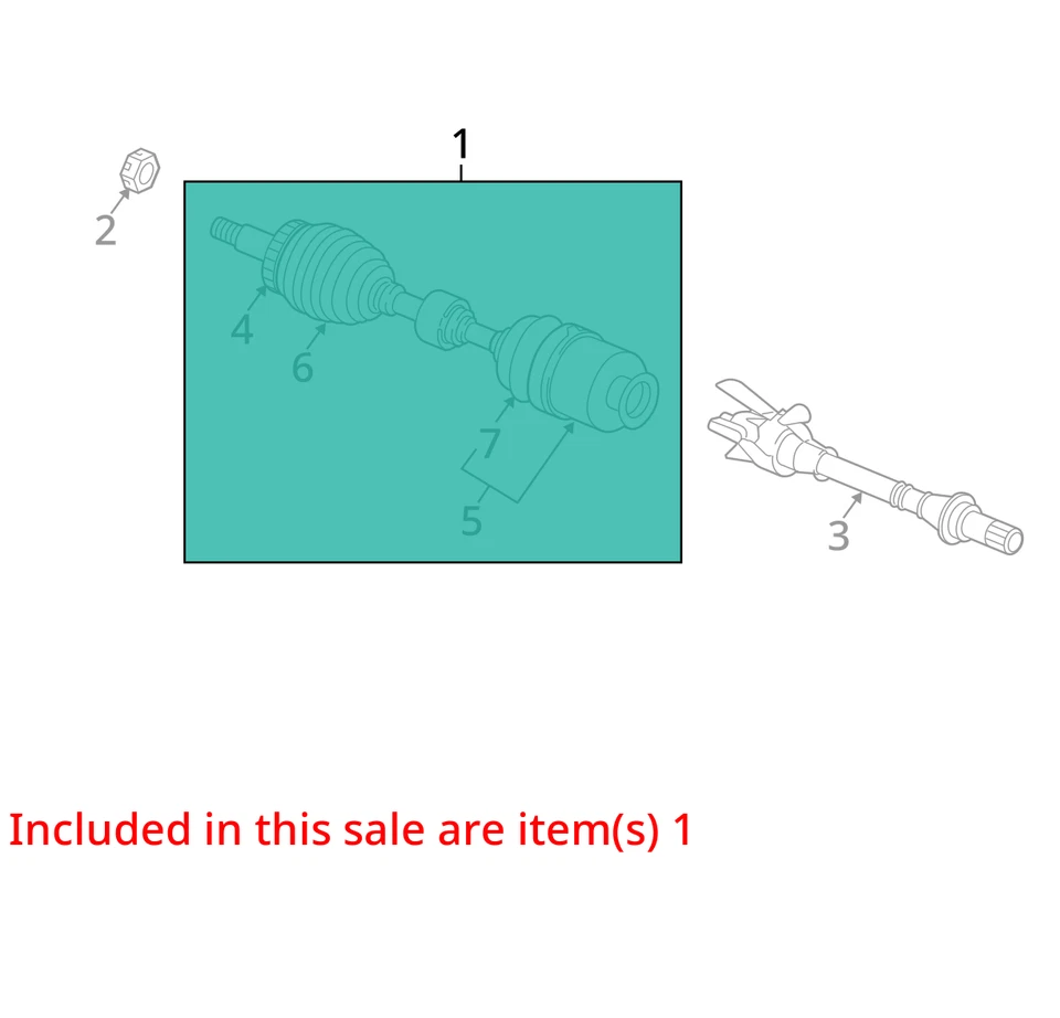 2011-2013 Kia Sorento Axle Shaft Front Driver Cv C/v GHMDD - Image 3 of 4