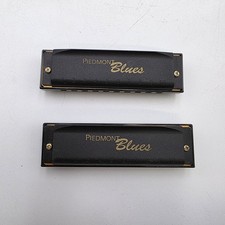 Lot of 2 Hohner Piedmont Blues Diatonic Harmonicas 10 Hole Made in China