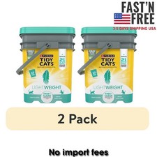 2 Pack Purina Tidy Cats Free and Clean LightWeight Cat Litter,Unscented, 17 lb