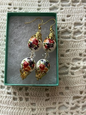 1 pair Of Artisan Made Drop Earrings Hook Pierced Fun