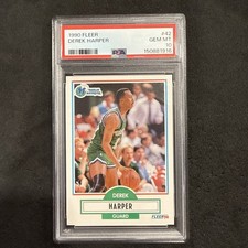 1990-91 Fleer - Derek Harper #42 PSA GEM MT 10