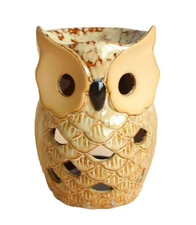4.7 Inch Ceramic Owl Oil Warmer Aromatherapy Burner/Tea Light Candle Holder O...