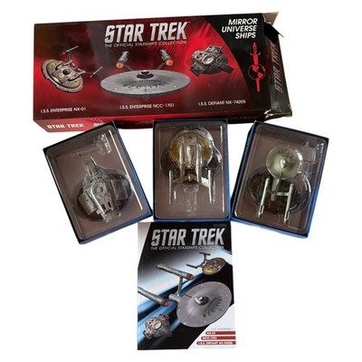 Eaglemoss Mirror Universe 3 Ships Set NX-01, TOS 1701, Defiant Star Trek