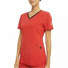 Scrubstar Women's Active Stretch Two Pocket V-Neck Scrub Top Size XS NWT