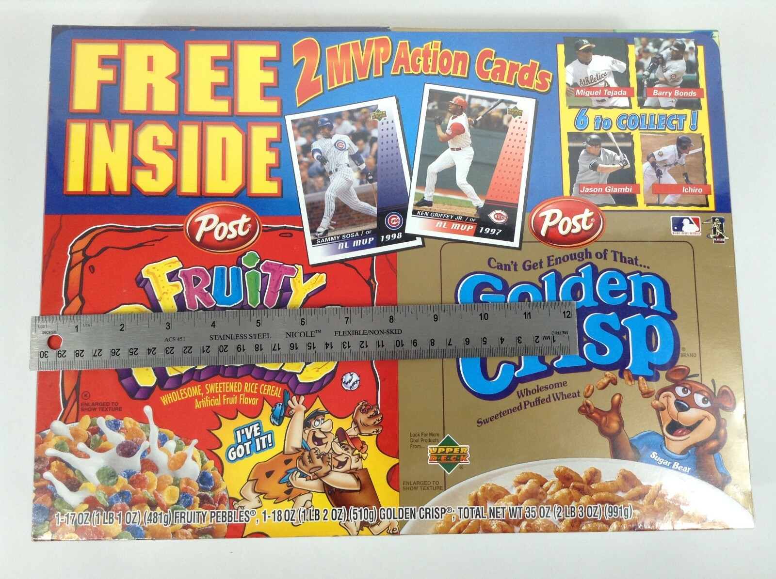 Fruity Pebbles Golden Crisp Cereal with Baseball Cards Twin Pack - Sealed |  eBay