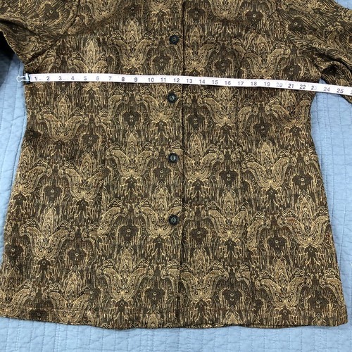 Coldwater Creek Jacke Damen XL Braun Bronze Gobelin Mandarin Boho Goth Abend - Bild 7 von 24