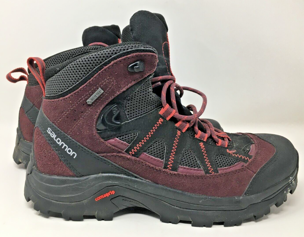 Salomon Authentic Ltr GTX Phantom/Fudge/Mineral Red Women's Boots W/Box