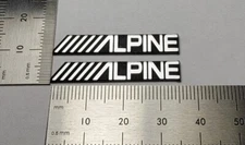 Alpine Custom Speaker Badge Logo Emblem Brushed Silver Pair