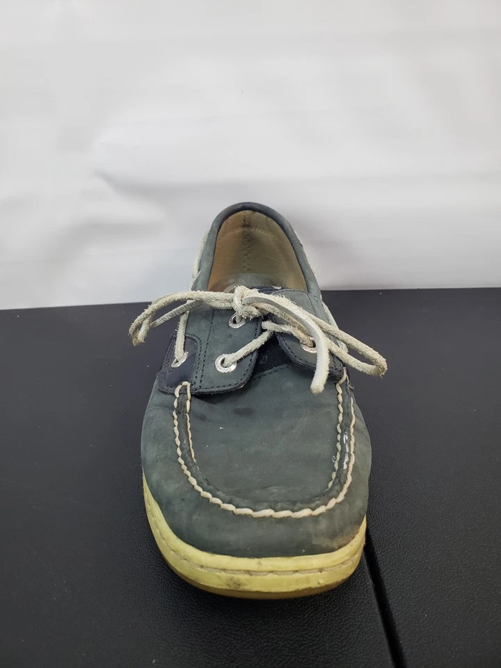 Zapatos sin cordones SPERRY 61428 Top Sider cuero azul lentejuelas punta almendra para mujer 9M Foto 3 de 4