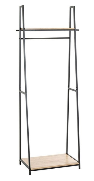 Haku Standgarderobe Schwarz-Eiche KleiderstäNder GarderobenstäNder Garderobe-image