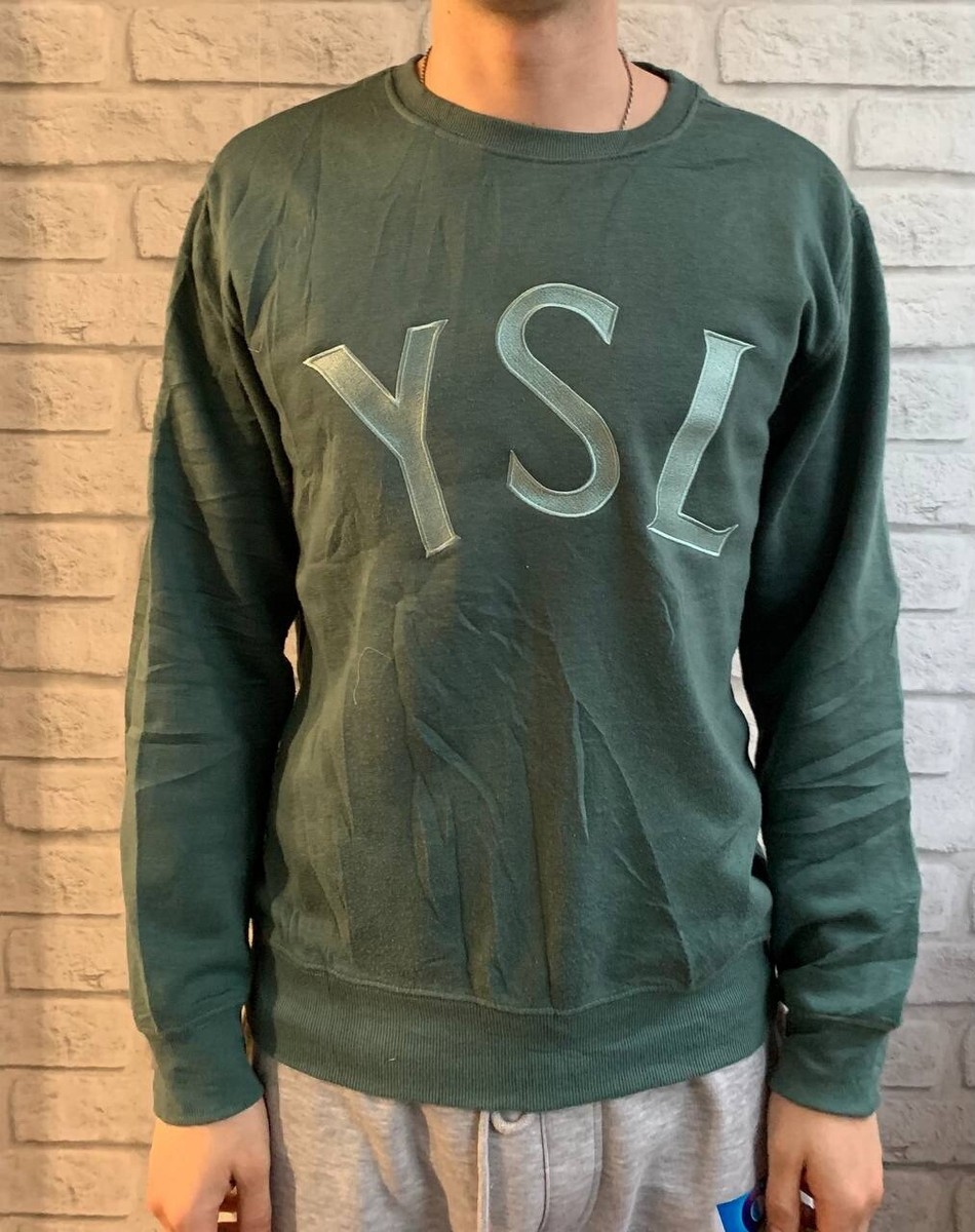 Yves Saint Laurent Vintage YSL Initial Logo Sweatshirt Cotton