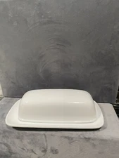 threshold porcelain butter dish with cover