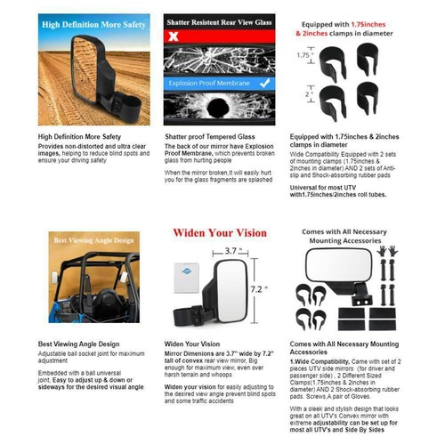 UTV Side Mirrors In UTV Mirrors - Foto 9