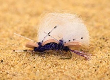 1 Doz Foam Chubby Chernobyl Hopper Purple Dry Fishing Fly - Hook Size #8