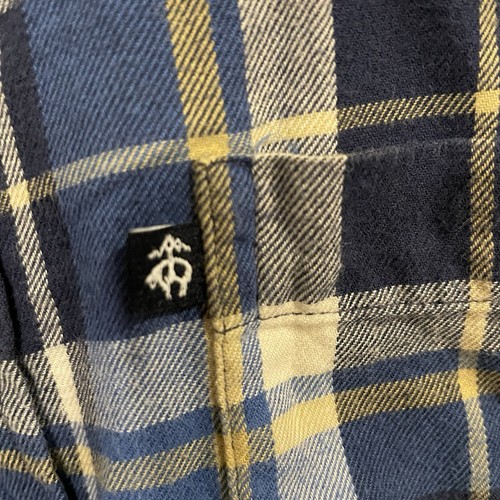 Brooks Brothers camicia uomo grande blu a quadri flanella tartan outdoor campeggio - Foto 4 di 8
