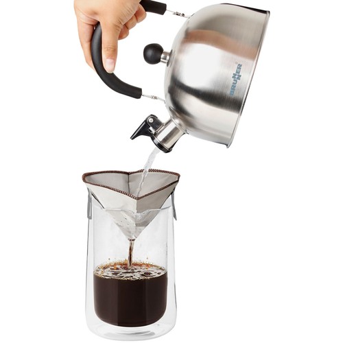 BRUNNER Dauer Kaffee Filter Tütenhalter Clip Bereiter Camping Edelstahl Faltbar - Bild 4 von 4