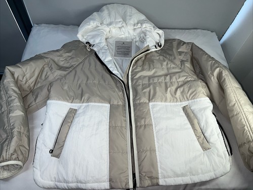 Abrigo Brunello Cucinelli Beige Blanco Ligero Con Capucha Lujo Puffer Cremallera Talla 42 - Imagen 5 de 24