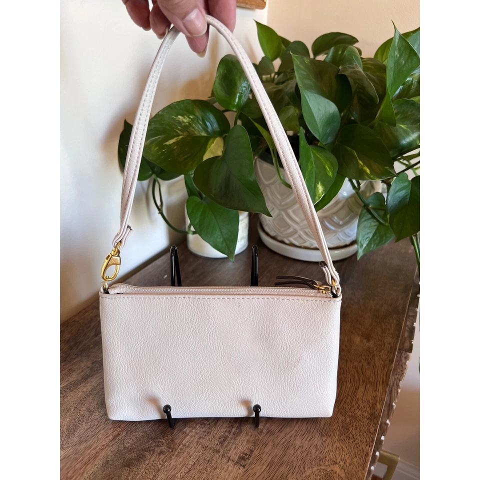 Nicole Miller NY кошелек с ремешком застежки из искусственной кожи бумажник карты держатель бежевый - Изображение 3 из 4