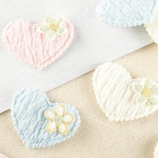 10X Heart Shape Applique Flower Decor Patches DIY Socks Hat Hair Sew Accessories