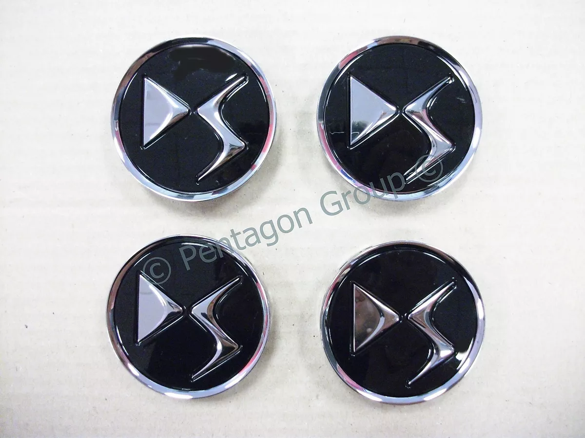 Genuine Citroen DS3 DS4 DS5 Set Of 4 Black Alloy Wheel Centre Caps