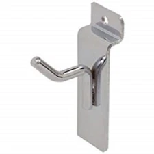 Only Hangers 1" Chrome Slatwall Hooks Box of 50