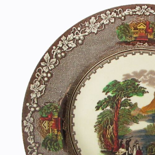 Jenny Lind 1795 Royal Staffordshire Pottery Inglaterra, Plato Marrón 10" - Imagen 2 de 7