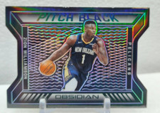 Zion Williamson #/75 Pitch Black Die-Cut 2020-21 Panini Obsidian Purple Etch