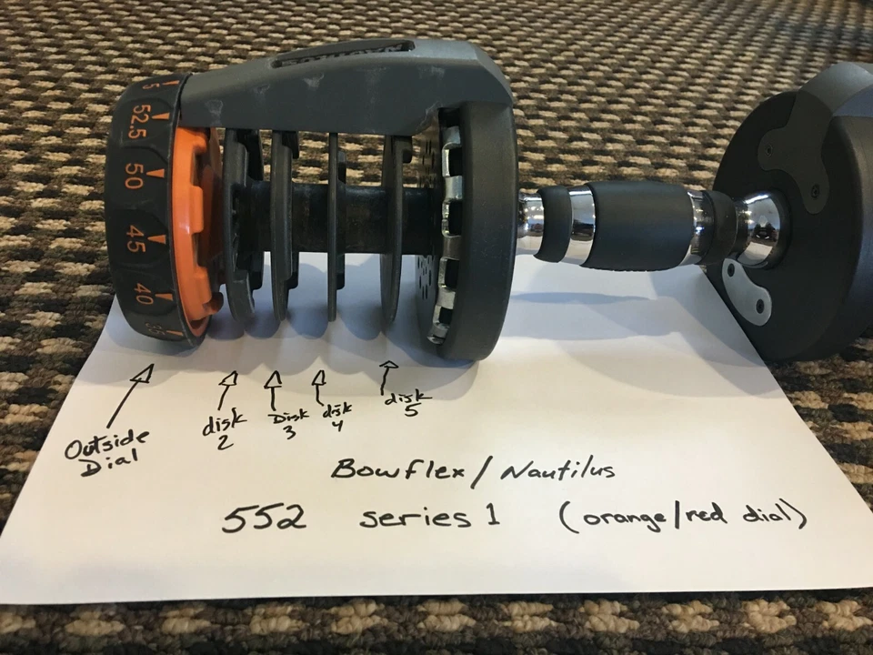 Halteres Bowflex 552 série 1 discos - escolha de quaisquer 2 discos (#2,#3,#4 ou #5) - Imagem 2 de 2