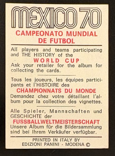 PANINI WORLD CUP 1970 CZERWONY/CZARNY - WYBIERZ SWOJE KARTY - Zdjęcie 118 z 348