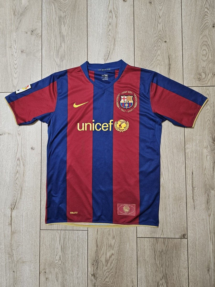 サブ@古着販売 men's BARCELONA 2007 2008 HOME FOOTBALL SHIRT SOCCER JERSEY BOYS