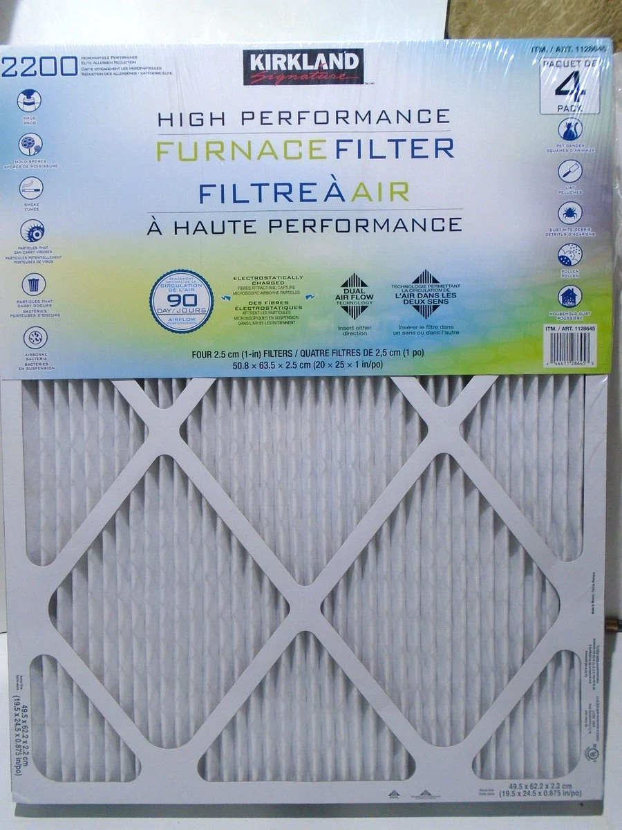 Kirkland Signature High Performance Air Filters 4 pack 20 in. x