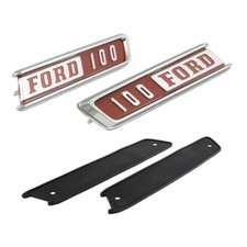 Hood Side Emblems Pads F100 Pair 1967 Ford Truck