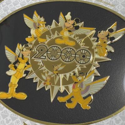 Tokyo Disney Land Ltd. 2000 Pin & Fram set Millennium 27x33cm