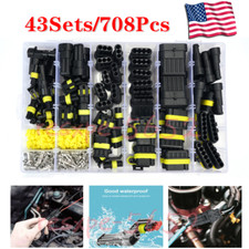 708Pc 12V Waterproof Electrical Wire Connector Plug Terminal Kit 1/2/3/4/5/6 Pin