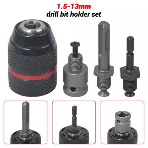 Metall Schnellspann Bohrfutter Profi SDS Plus Adapter für Bohrmaschine Ø1.5-13mm - Bild 4 von 12