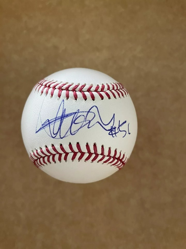 ICHIRO SUZUKI SIGNED NEW GAME LOGO BASEBALL SEATTLE MARINERS AUTO MLB